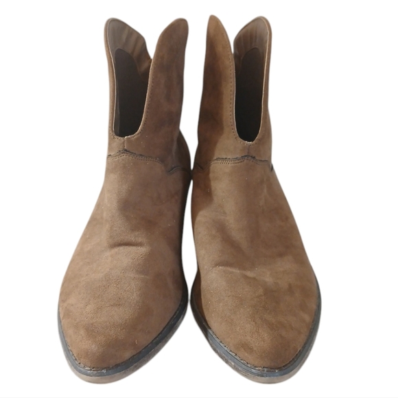 Anthropologie Gee Wawa Western Ankle Boots Women's Brown Leather Booties sz 8.5 - Picture 2 of 11